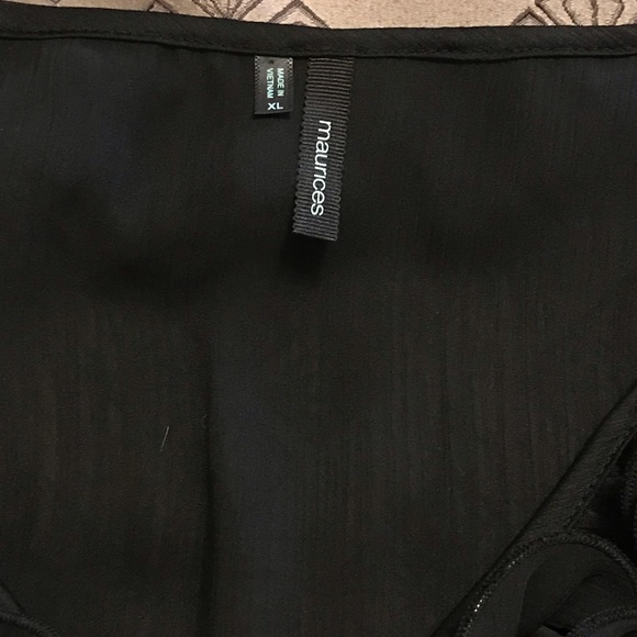 Black Ruffle Blouse - Picture 2 of 3